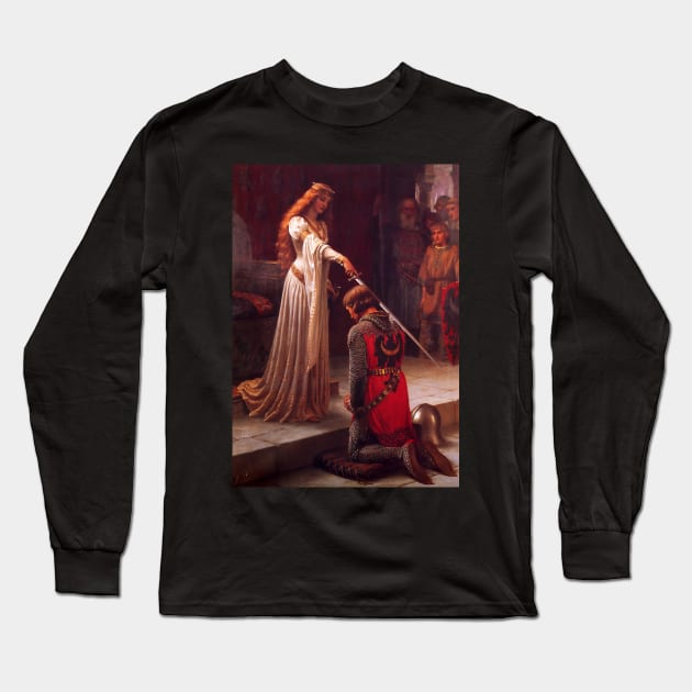 The Accolade - Edmund Leighton Long Sleeve T-Shirt by themasters